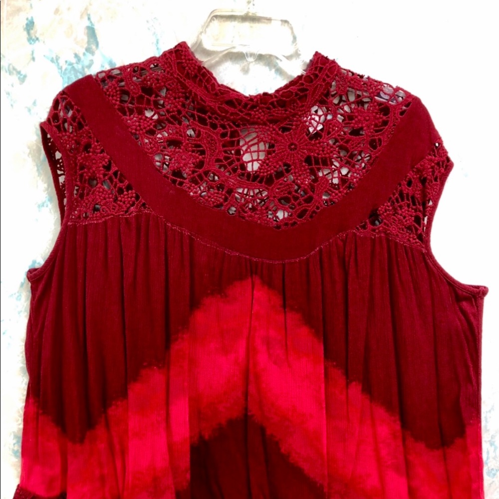 Cato Crochet Tie Dye Dress Blouse